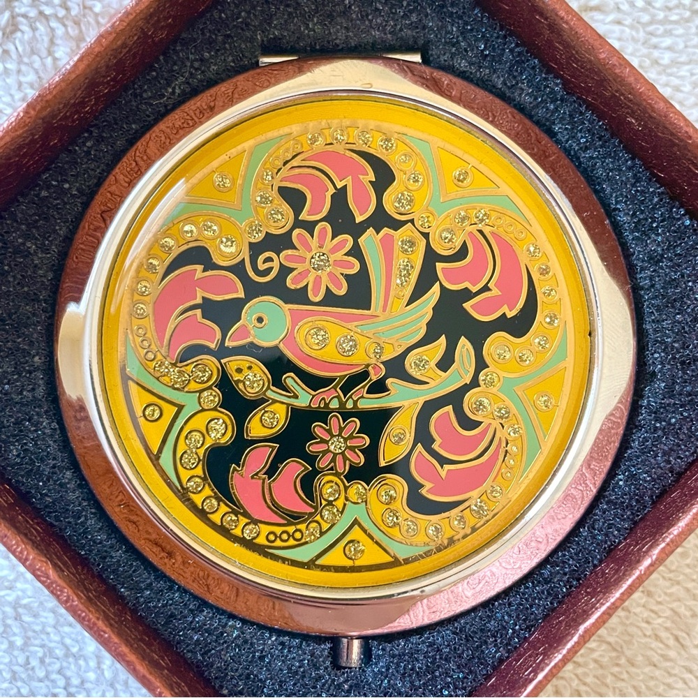 Double-Sided Compact Mirror “Bird”